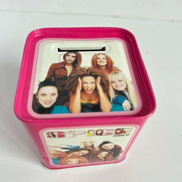 Vintage Spice Girls Pink Coin Bank 1997 Girl Power Pop Collectible Memorabilia - Picture 2 of 4